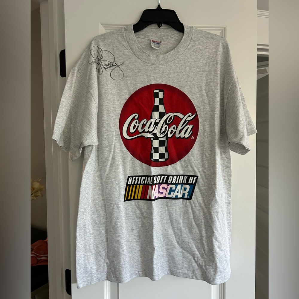 Kyle Petty Autographed Hanes NASCAR X large gray t shirt new